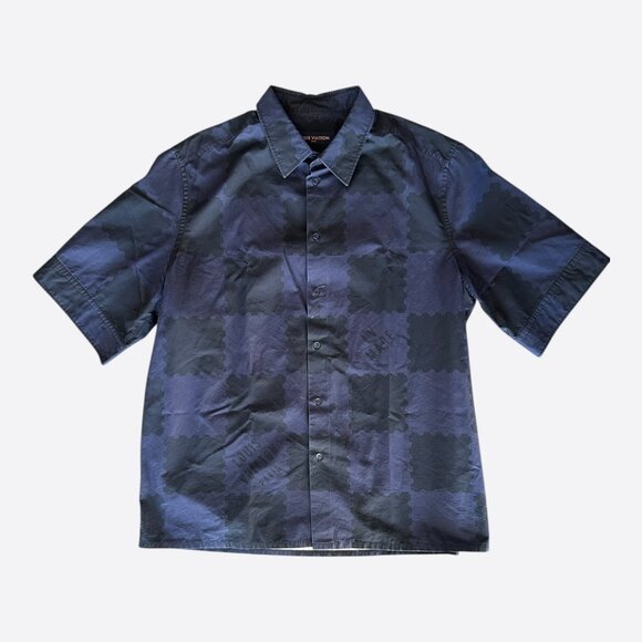 Louis Vuitton Nigo Blue Checkered Button Up Shirt